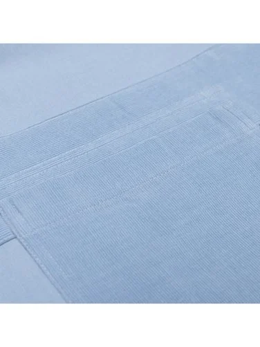 Germirli Mavi İnce Kadife Soft Yaka Albini Tailor Fit Utility Saf Pamuk Gömlek - 4