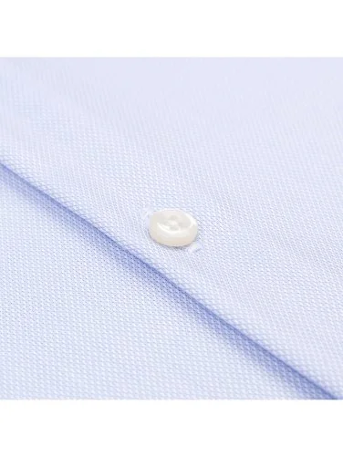 Germirli Mavi Oxford Exclusive Easy Iron Klasik Yaka Tailor Fit Pamuk Gömlek - 2