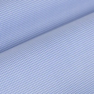 Germirli Non Iron Açık Mavi Kareli Düğmeli Yaka Tailor Fit Gömlek - 3