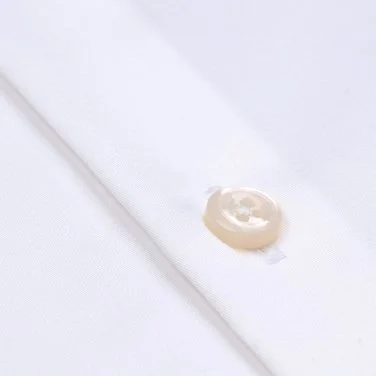 Germirli Non Iron Beyaz Saten Tailor Fit İtalyan Yaka Gömlek - 3