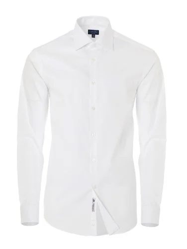 Germirli Non Iron Beyaz Twill Klasik Yaka Tailor Fit Journey Gömlek - 1