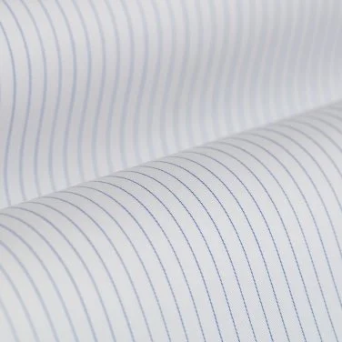 Germirli Non Iron Lacivert Çizgili Klasik Yaka Tailor Fit Gömlek - 3