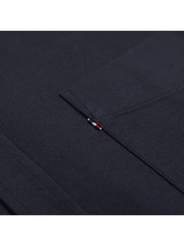 Germirli Spor Oxford Düğme Yakalı Siyah Tek Cepli Pamuk Gömlek - 4