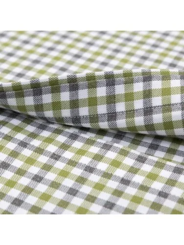 Germirli Testa 80/2 Flanel Yeşil Melanj Düğmeli Yaka Tailor Fit Pamuk Gömlek - 3