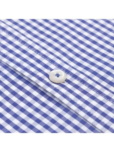 Germirli Testa Lacivert Pötikare Exclusive Düğmeli Yaka Tailor Fit Pamuk Gömlek - 2