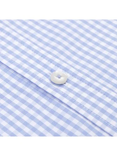 Germirli Testa Mavi Pötikare Exclusive Düğmeli Yaka Tailor Fit Pamuk Gömlek - 2