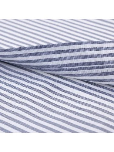 Germirli Testa Sartoriale Lacivert Çizgili Exclusive Düğmeli Yaka Tailor Fit Pamuk Gömlek - 3