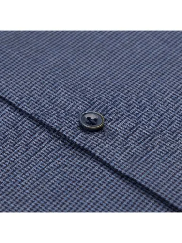 Germirli Thomas Mason Journey Anti Crease Formula Lacivert Kazayağı Tailor Fit Flanel Gömlek - 4