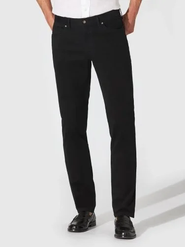 Hiltl 5 Cep Siyah Pamuk Elastan Regular Fit Pantolon - 1