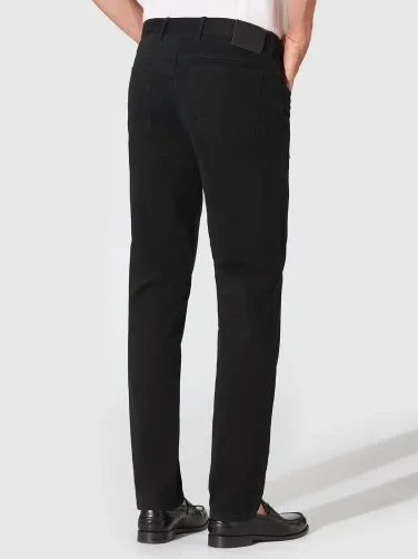 Hiltl 5 Cep Siyah Pamuk Elastan Regular Fit Pantolon - 2
