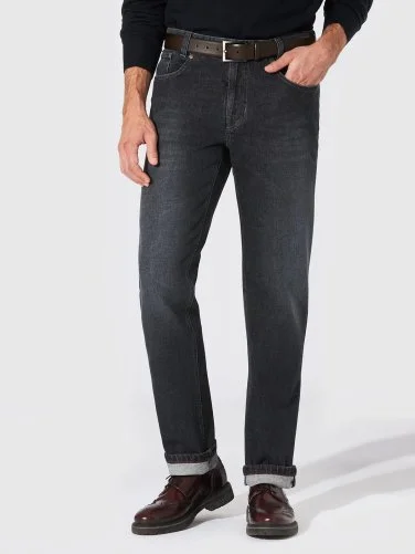 Hiltl Antrasit 5 Cep Candiani Denim Regular Fit Pamuk Pantolon - 1