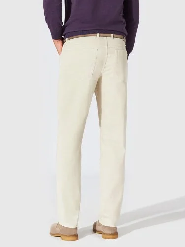 Hiltl Bej 5 Cep Gabardin Regular Yıkamalı Fit Pamuk Pantolon - 3