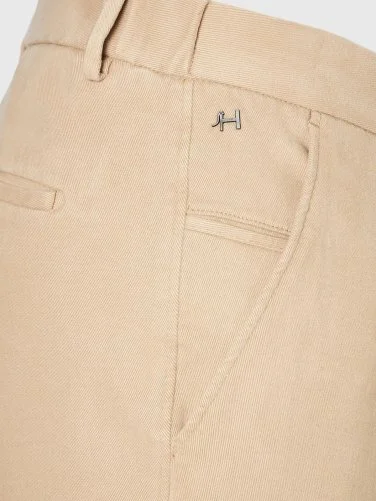 Hiltl Bej Comfort Strech Bel Arkası Lastikli Slim Fit Pamuk Chino Pantolon - 7