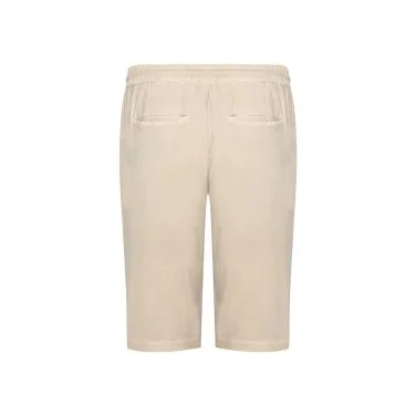 Hiltl Bej Rengi Vintage Beli Lastikli Pamuk Elastane Bermuda - 3