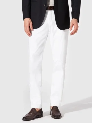 Hiltl Chino Beyaz Slim Fit Pamuk Elastan Pantolon - 1