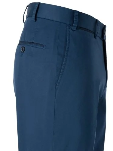 Hiltl Chino Havacı Mavi Regular Fit Pamuk Elastane Pantolon - 6