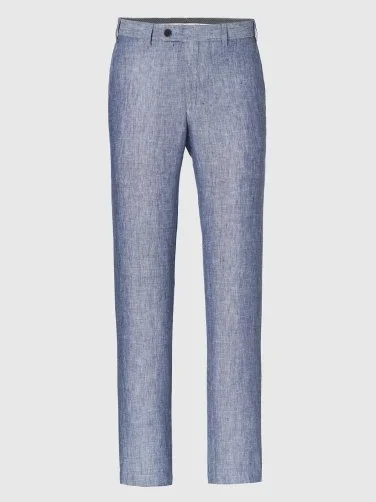 Hiltl Chino Mavi Saf Keten Regular Fit Pantolon - 3