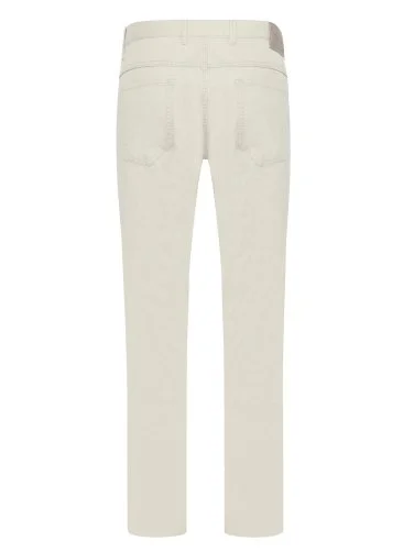 Hiltl Ekru 5 Cep Dokulu Pamuk Elastan Slim Fit Pantolon - 3