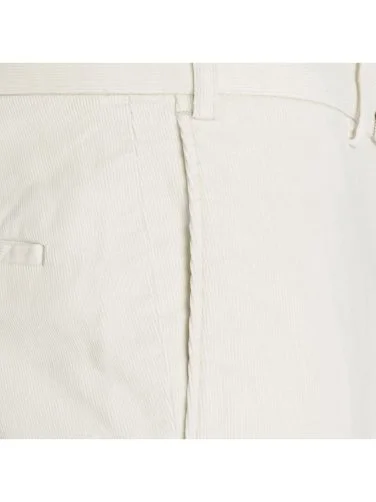Hiltl Kemik Rengi Supima Pamuk Slim Fit İnce Fitilli Kadife Chino Pantolon - 2