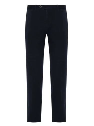 Hiltl Lacivert Comfort Strech Bel Arkası Lastikli Slim Fit Pamuk Chino Pantolon - 2