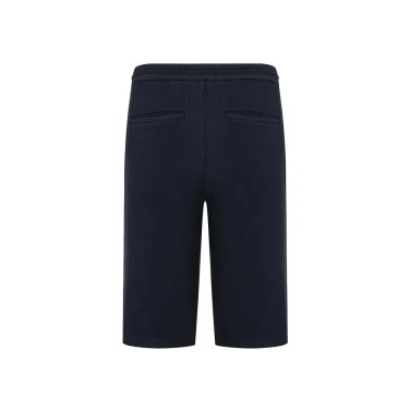 Hiltl Lacivert Vintage Beli Lastikli Pamuk Elastane Bermuda - 3