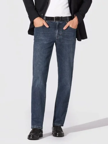 Hiltl Orta Mavi 5 Cep Candiani Denim Regular Fit Pamuk Pantolon - 1