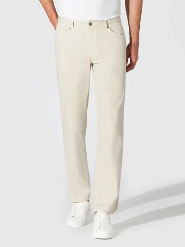 Hiltl Taş Rengi 5 Cep Gabardin Yıkamalı Regular Fit Pamuk Pantolon - 1