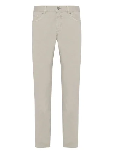 Hiltl Taş Rengi 5 Cep Yıkamalı Slim Fit Pamuk Pantolon - 1