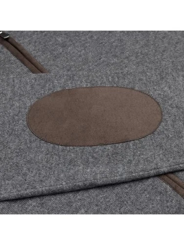 La Fileria Gri Yün Kaşmir Süet Peçli Fermuarlı Hırka Triko - 3