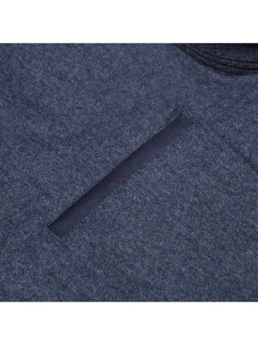 La Fileria İndigo Mavi Dolgulu Kapişonlu Geelong Yün Ceket Triko - 4