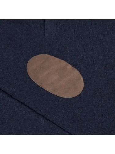 La Fileria Lacivert Yün Kaşmir Süet Peçli Fermuarlı Triko - 4