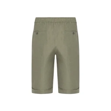 La Fileria Yeşil Bermuda Keten Bermuda - 3