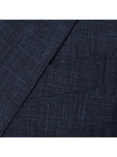 Sartoria Latorre Lacivert Loro Piana Summertime Yün İpek Keten Astarsız Ceket - 4