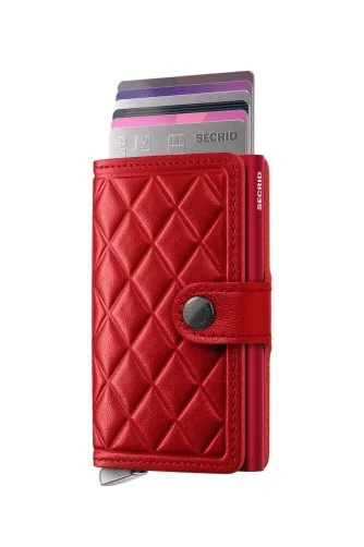 Secrid Premium Miniwallet Emboss Diamond Red Cüzdan - 2