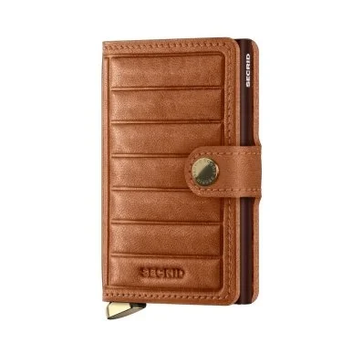 Secrid Premium Miniwallet Emboss Lines Cognac Cüzdan - 1