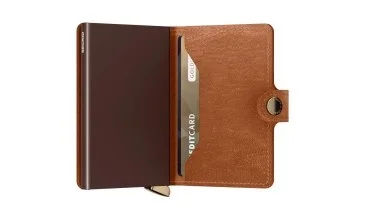 Secrid Premium Miniwallet Emboss Lines Cognac Cüzdan - 3