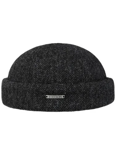 Stetson Docker Wool Herringbone Antrasit Balıksırtı Yün Şapka - 1