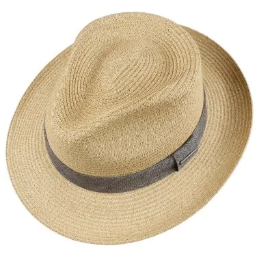 Stetson Traveller Toyo Balıksırtı Bantlı Kum Rengi Hasır Şapka - 5