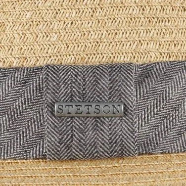 Stetson Traveller Toyo Balıksırtı Bantlı Kum Rengi Hasır Şapka - 8