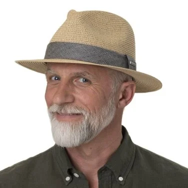 Stetson Traveller Toyo Balıksırtı Bantlı Kum Rengi Hasır Şapka - 9