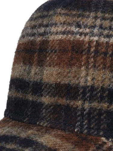 Stetson Trucker Cap Wool Check Lacivert Kareli Yün Şapka - 5