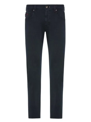 Tramarossa 5 Cep Eskitilmiş Lacivert Denim Regular Fit Pantolon - 1
