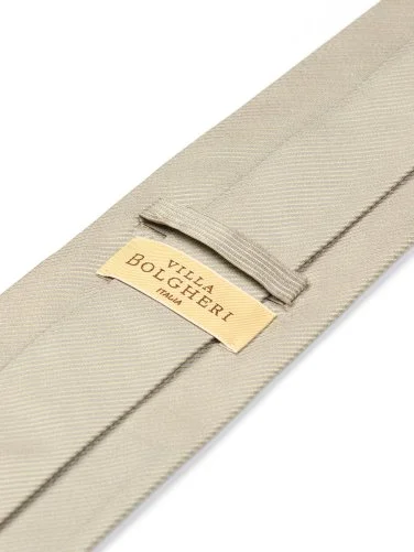 Villa Bolgheri Çağla Yeşili İnce Dokulu Çizgili İtalyan Kravat - 2