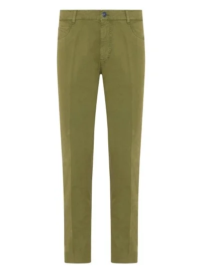 40WEFT Erkek 5 Cep Vintage Yeşil Slim Fit Pamuklu Pantolon - 40WEFT