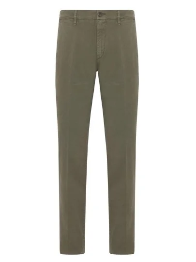 40WEFT Erkek Chino Vintage Yeşil Slim Fit Pamuklu Pantolon - 40WEFT