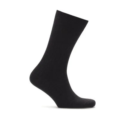 Bresciani Black Stripe Wool Socks - Bresciani 