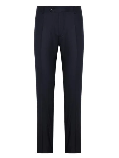 Carl Gross Carlo Barbera Lacivert Süper 150'S Yün Pantolon - Carl Gross