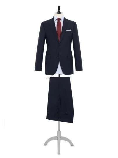Carl Gross Navy-Blue Reda Prince De Galle Modern Fit Men's Suit - Carl Gross
