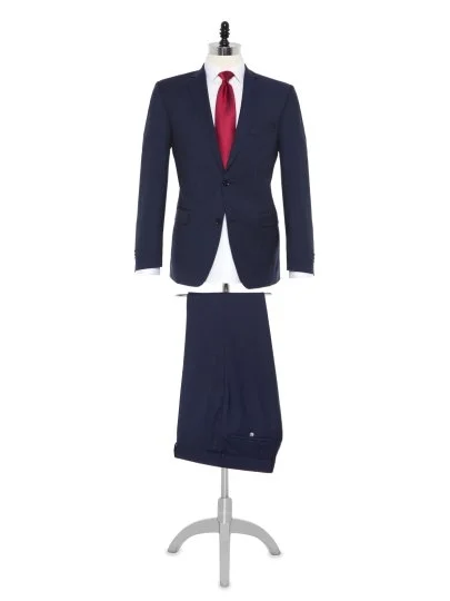 Carl Gross Reda Super 110'S Light Blue Striped Wool Suit - Carl Gross