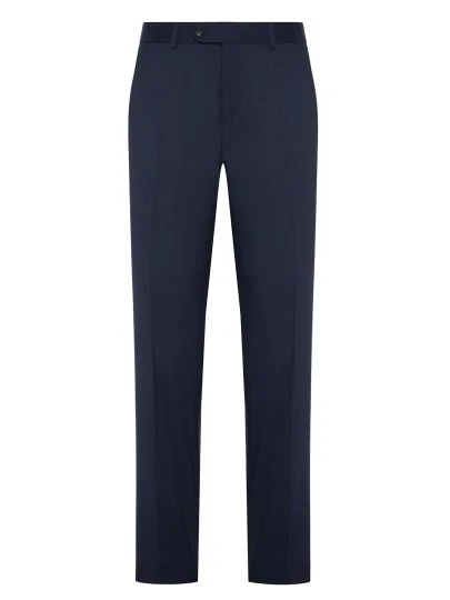 Carl Gross Vitale Barberis Navy Gabardine Pure Wool Trousers - Carl Gross